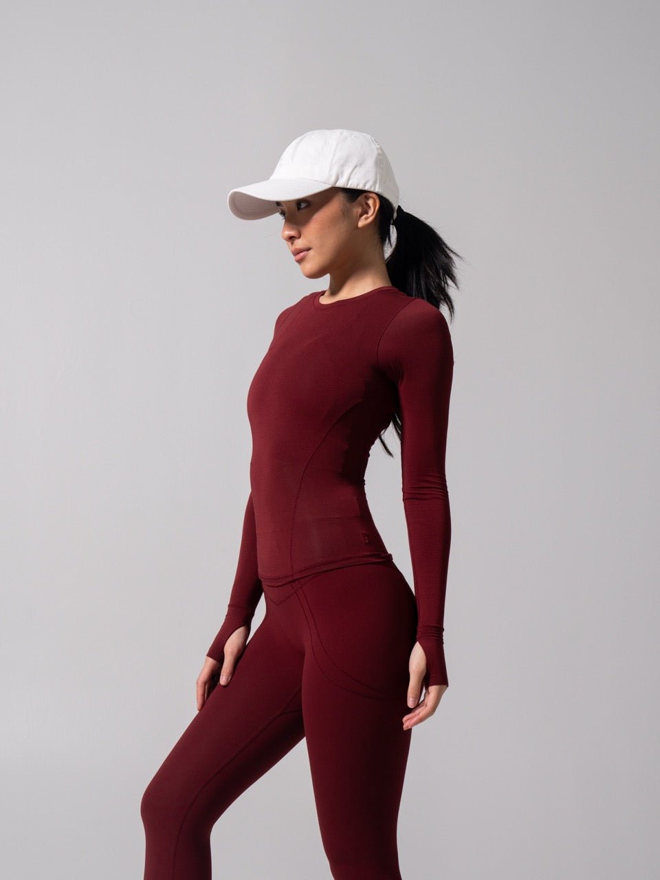 Halo Long Sleeve Hip Tee - Vineyard