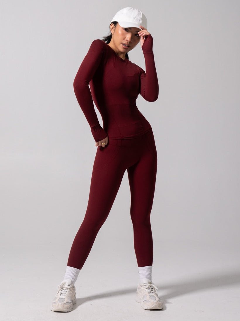 Halo Long Sleeve Hip Tee - Vineyard