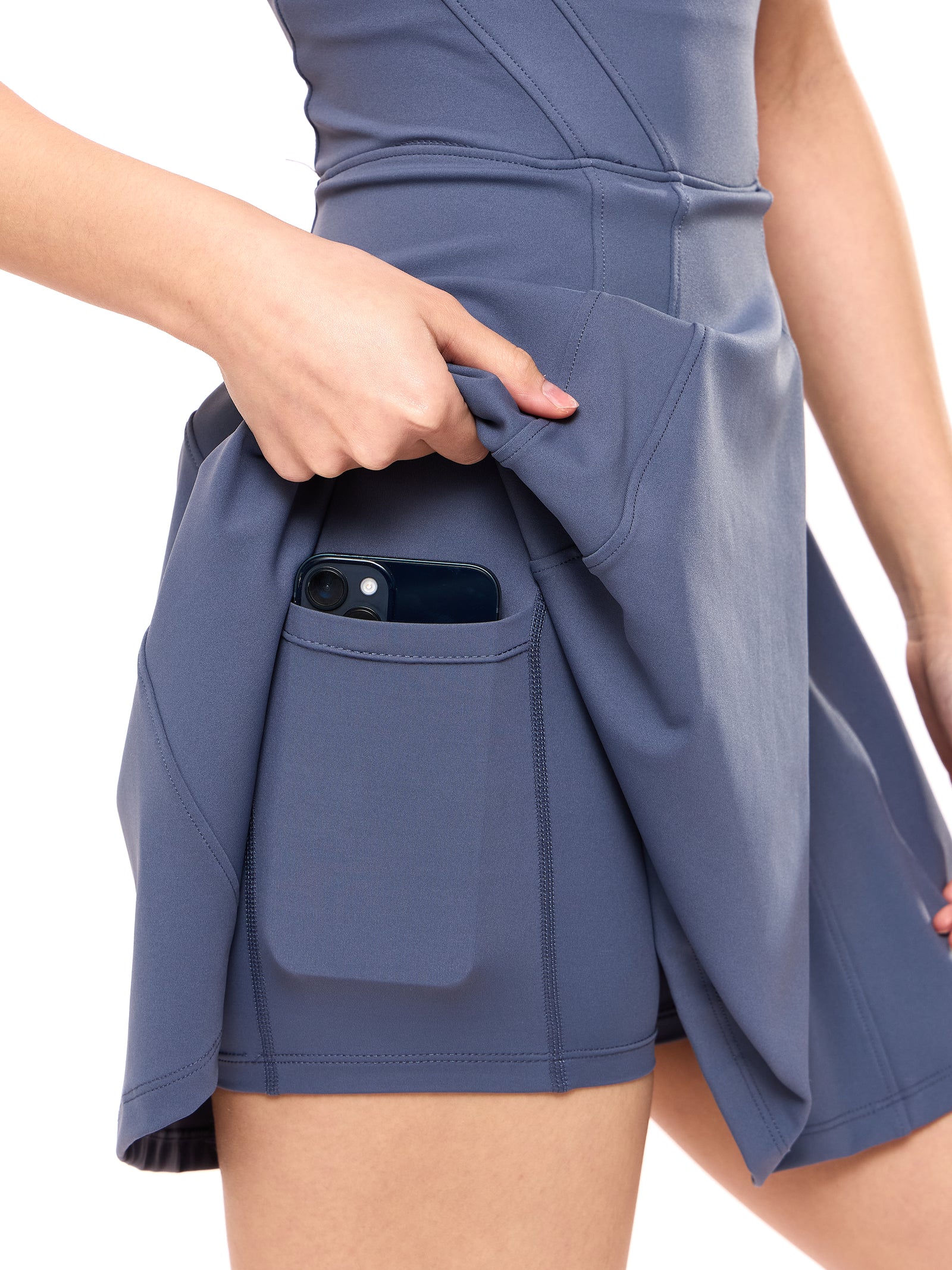 Bend and Snap Dress - Barista Blue