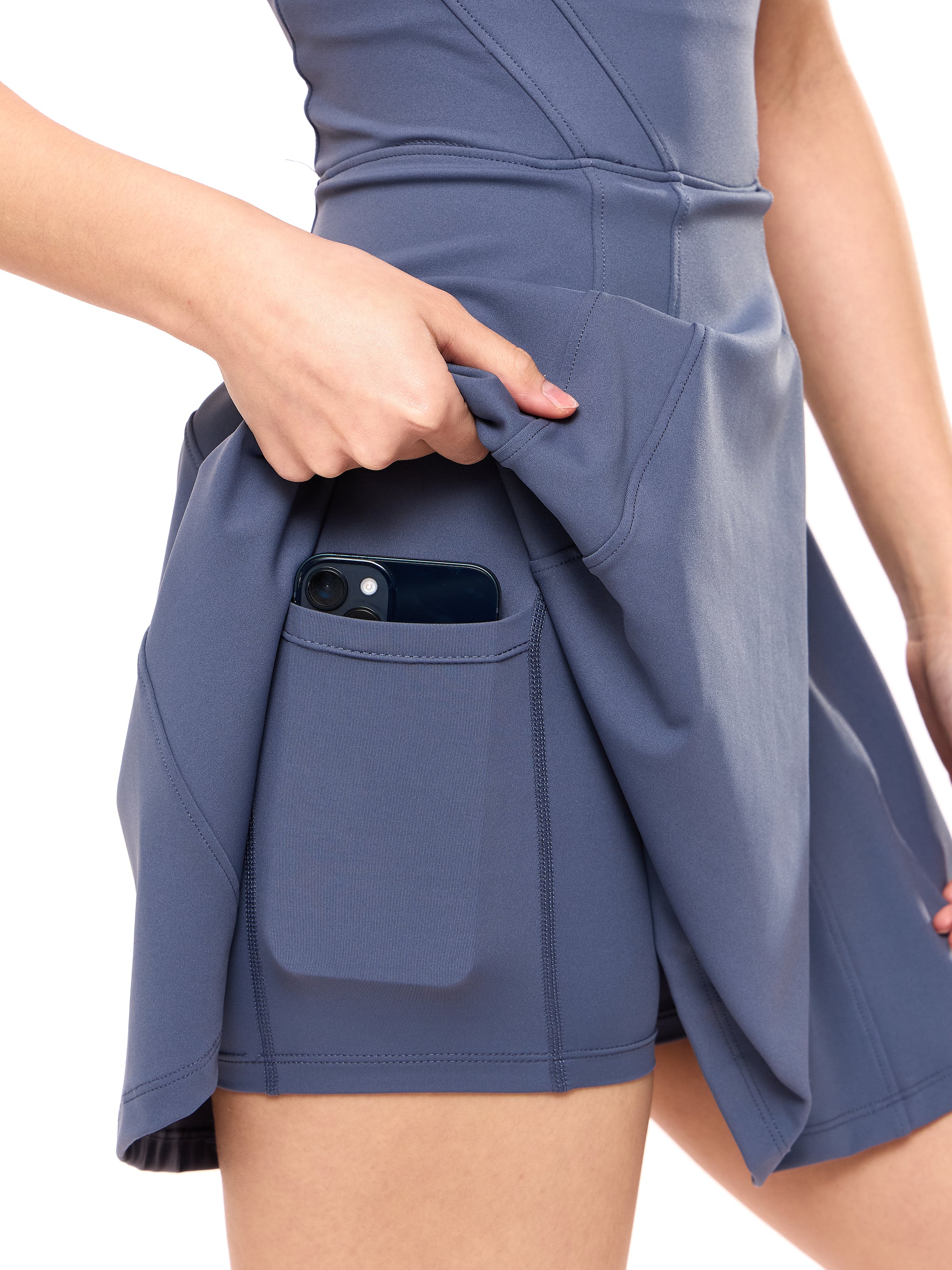 Bend and Snap Dress - Barista Blue