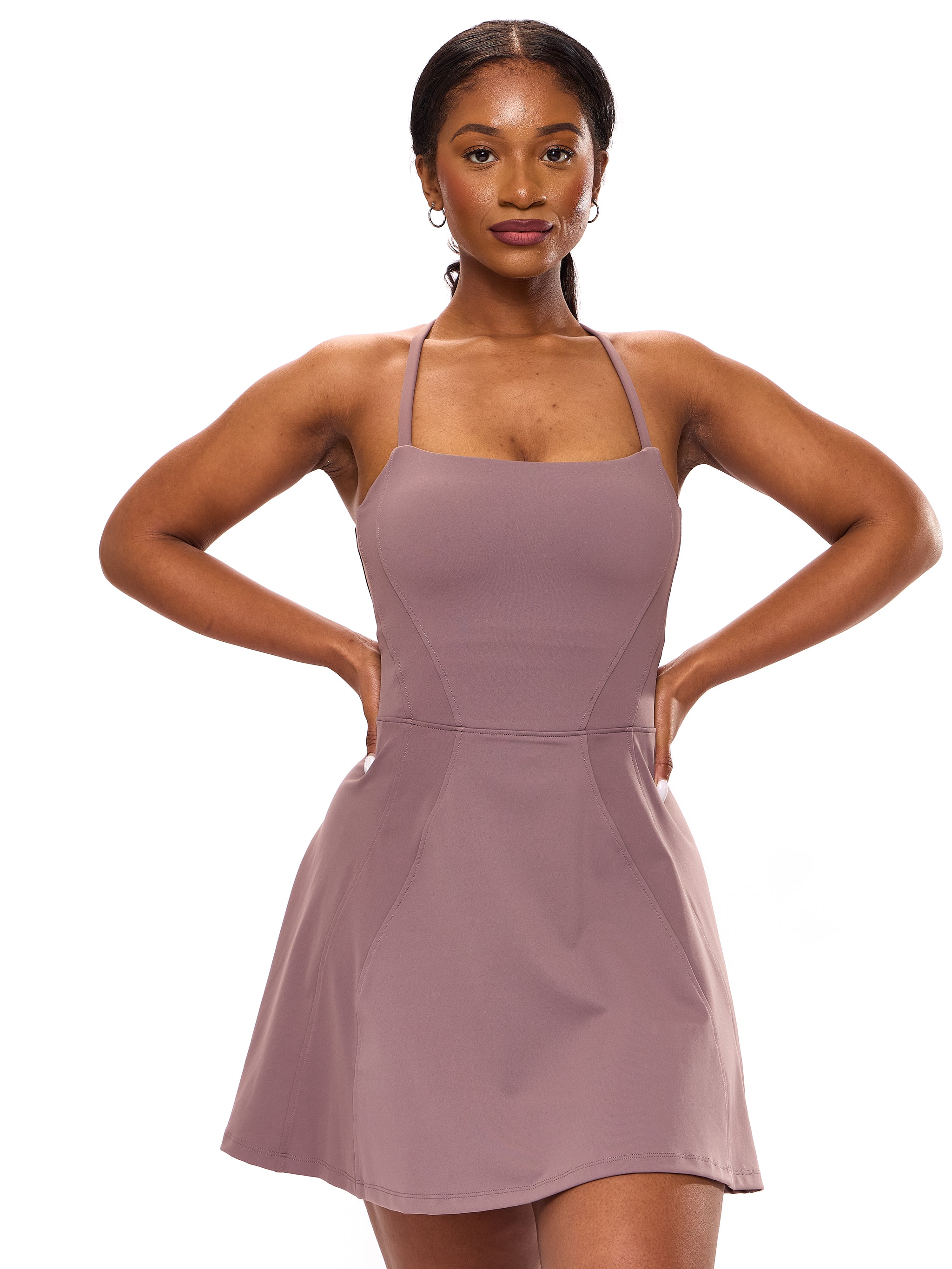 Bend and Snap Dress - Mocha Berry