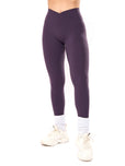 Candid Cross Waist Legging - Purple Shadow