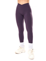 Thumbnail 1 of Candid Cross Waist Legging - Purple Shadow, 1 of 5