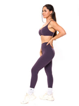 Thumbnail 4 of Candid Cross Waist Legging - Purple Shadow, 4 of 5