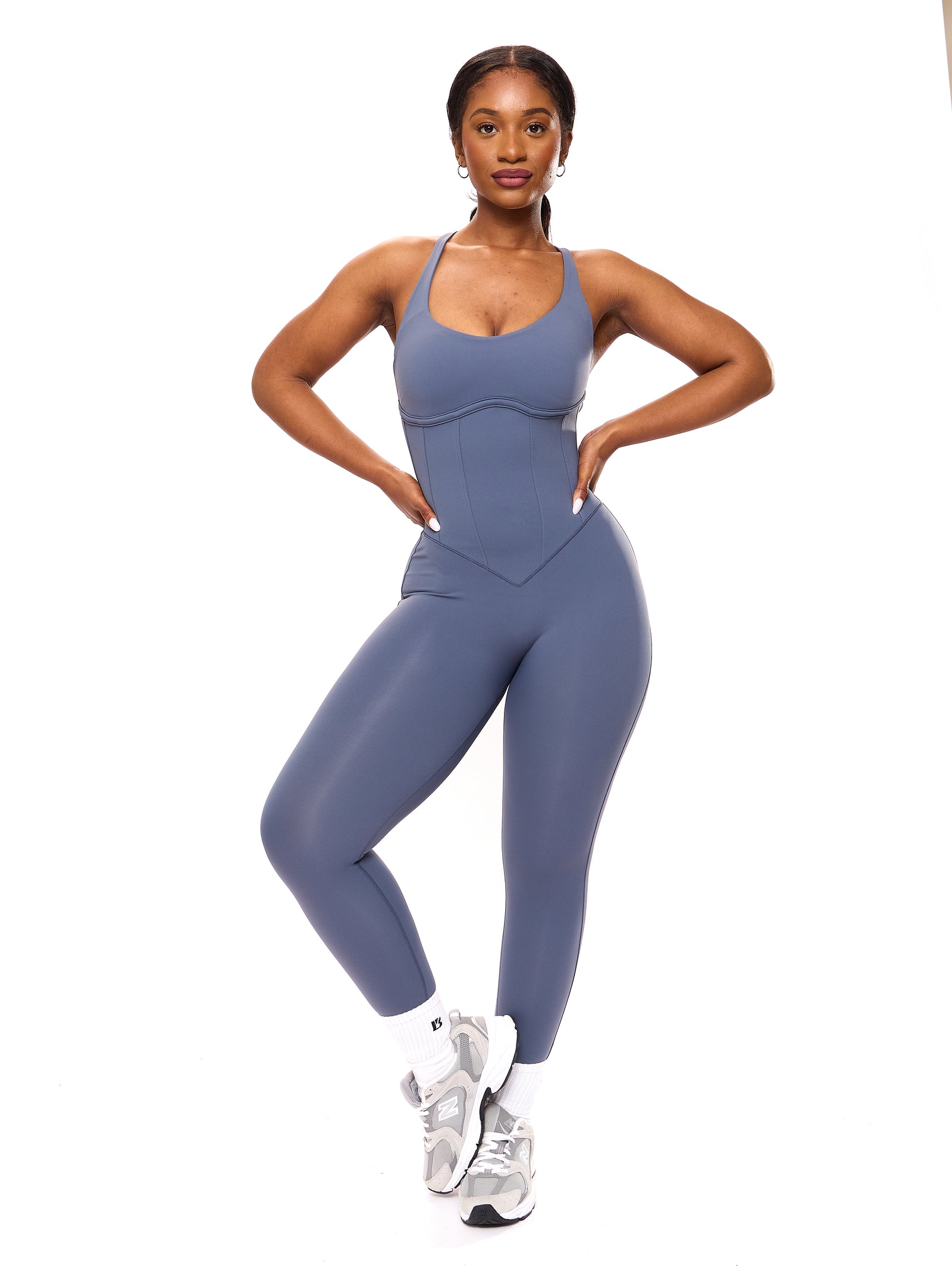 Corset Bodysuit - Barista Blue
