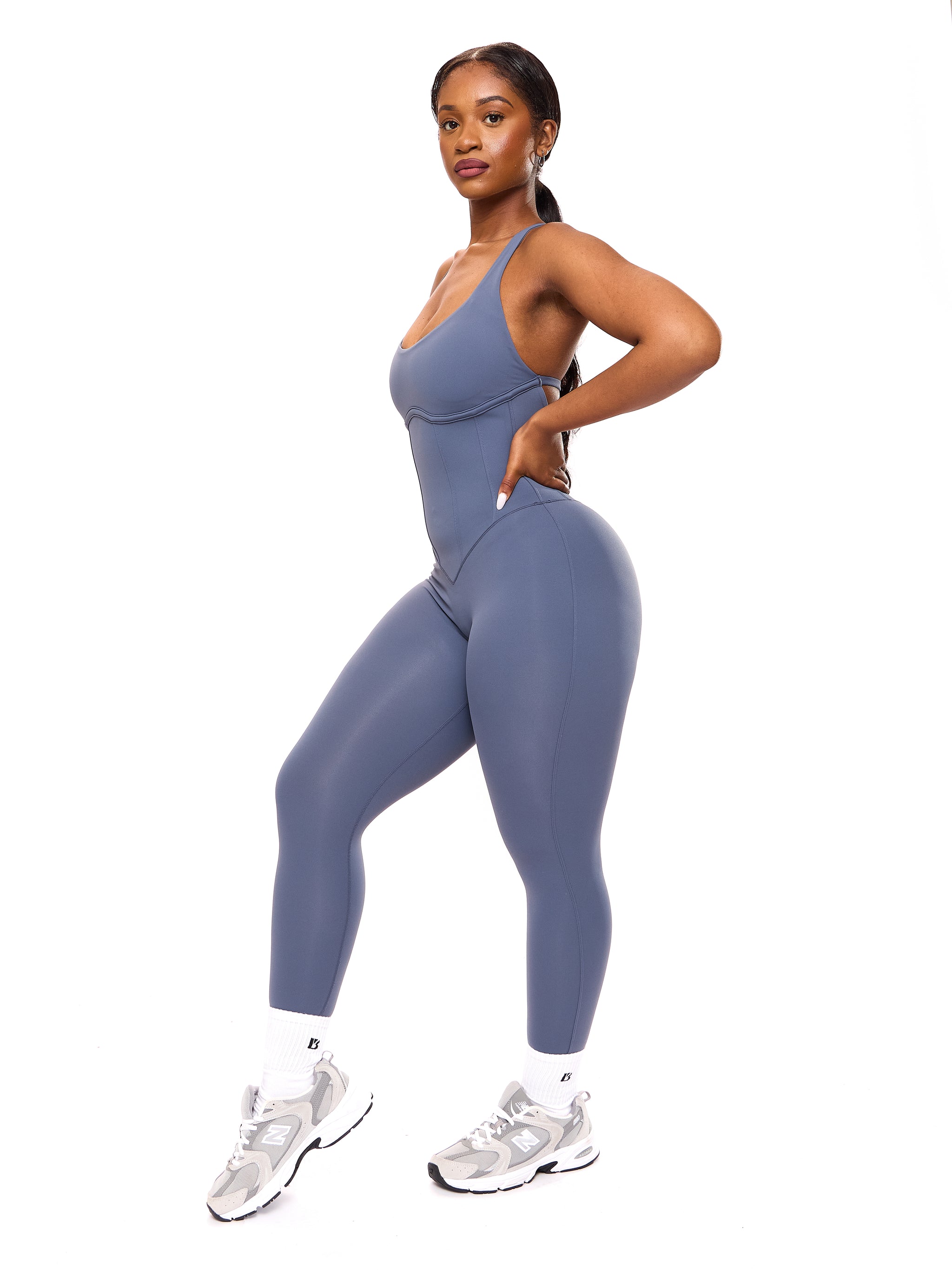 Corset Bodysuit - Barista Blue