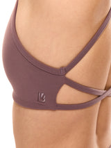 Thumbnail 7 of Girlfriend Reversible Sports Bra - Mocha Berry and Berry Ice, 7 of 8