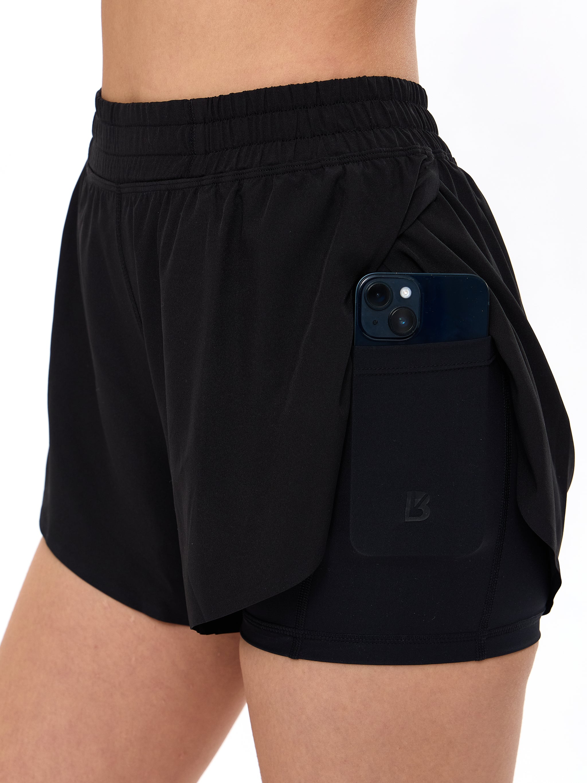 Flirty Flo Short Boyshort - Onyx Black