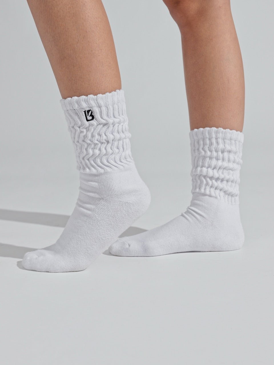 3 Pack Scrunch Sock - White