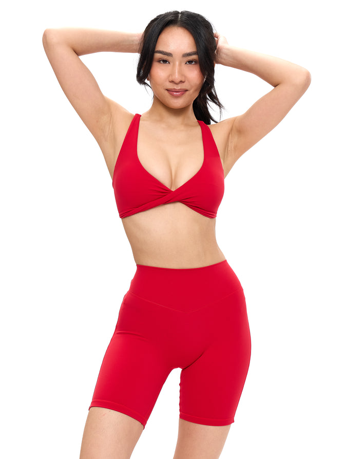 Glow Sports Bra - Lipstick Red Image 4