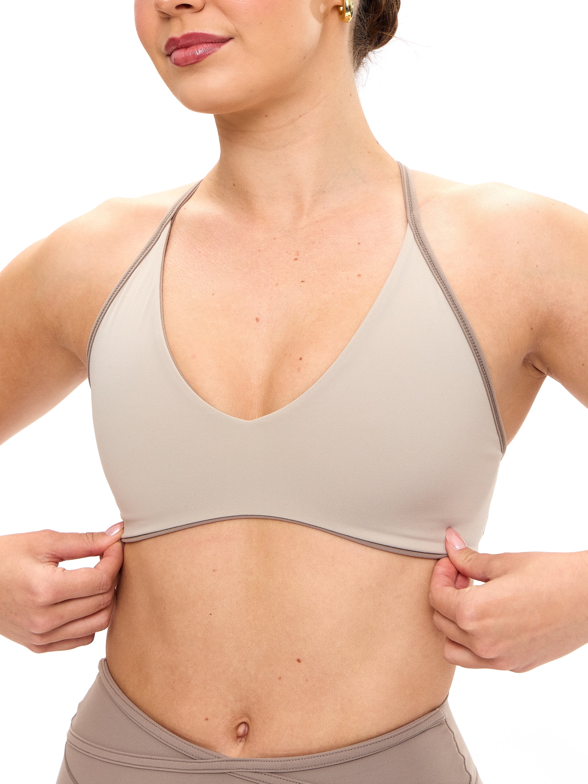 Girlfriend Reversible Sports Bra - Chai Latte and Chamomile