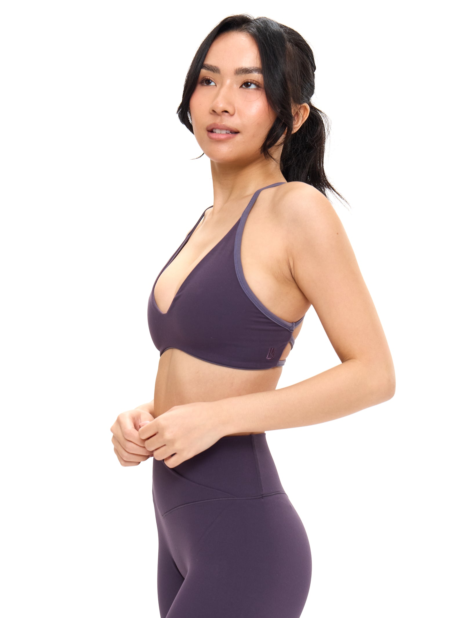 Girlfriend Reversible Sports Bra - Hush Berry and Purple Shadow
