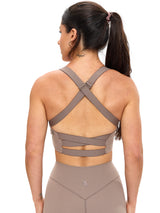 Thumbnail 4 of Candy Wrap Sports Bra - Chai Latte, 4 of 5