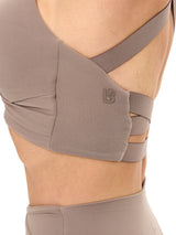 Thumbnail 3 of Candy Wrap Sports Bra - Chai Latte, 3 of 5