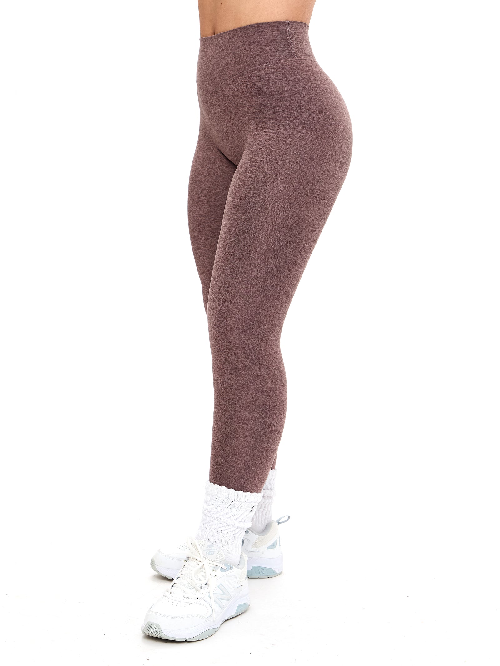 Dream Heathered Legging - Mocha Berry