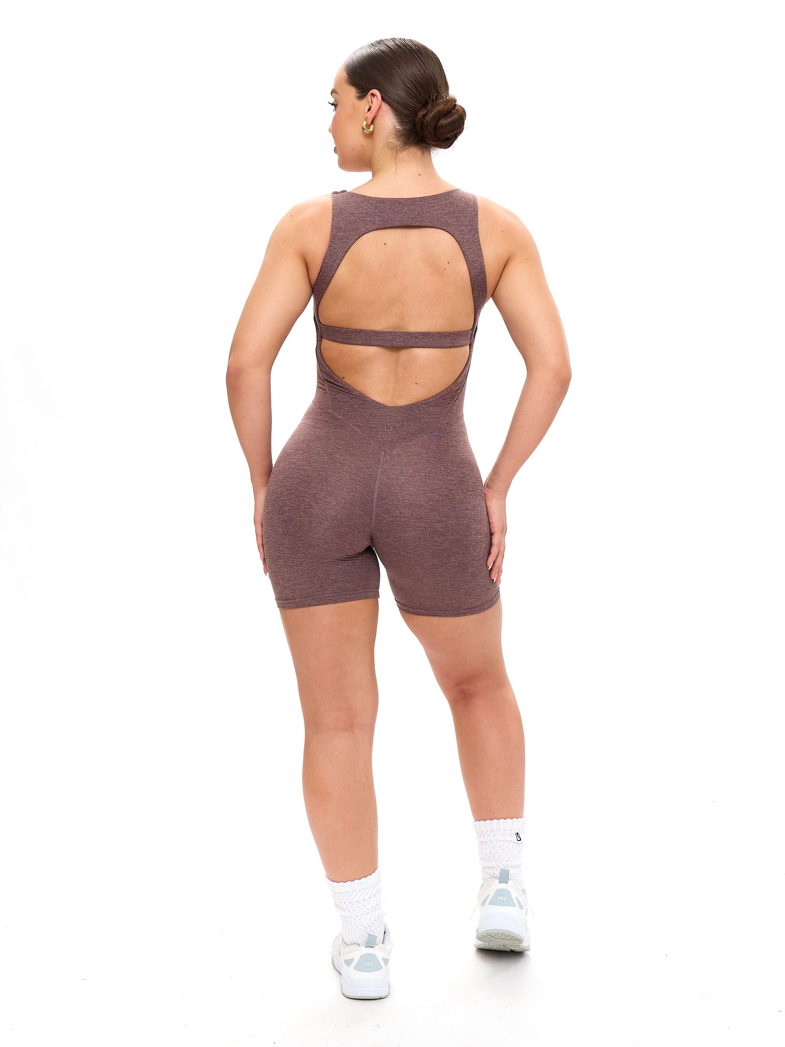 Dream Heathered Bodysuit - Mocha Berry