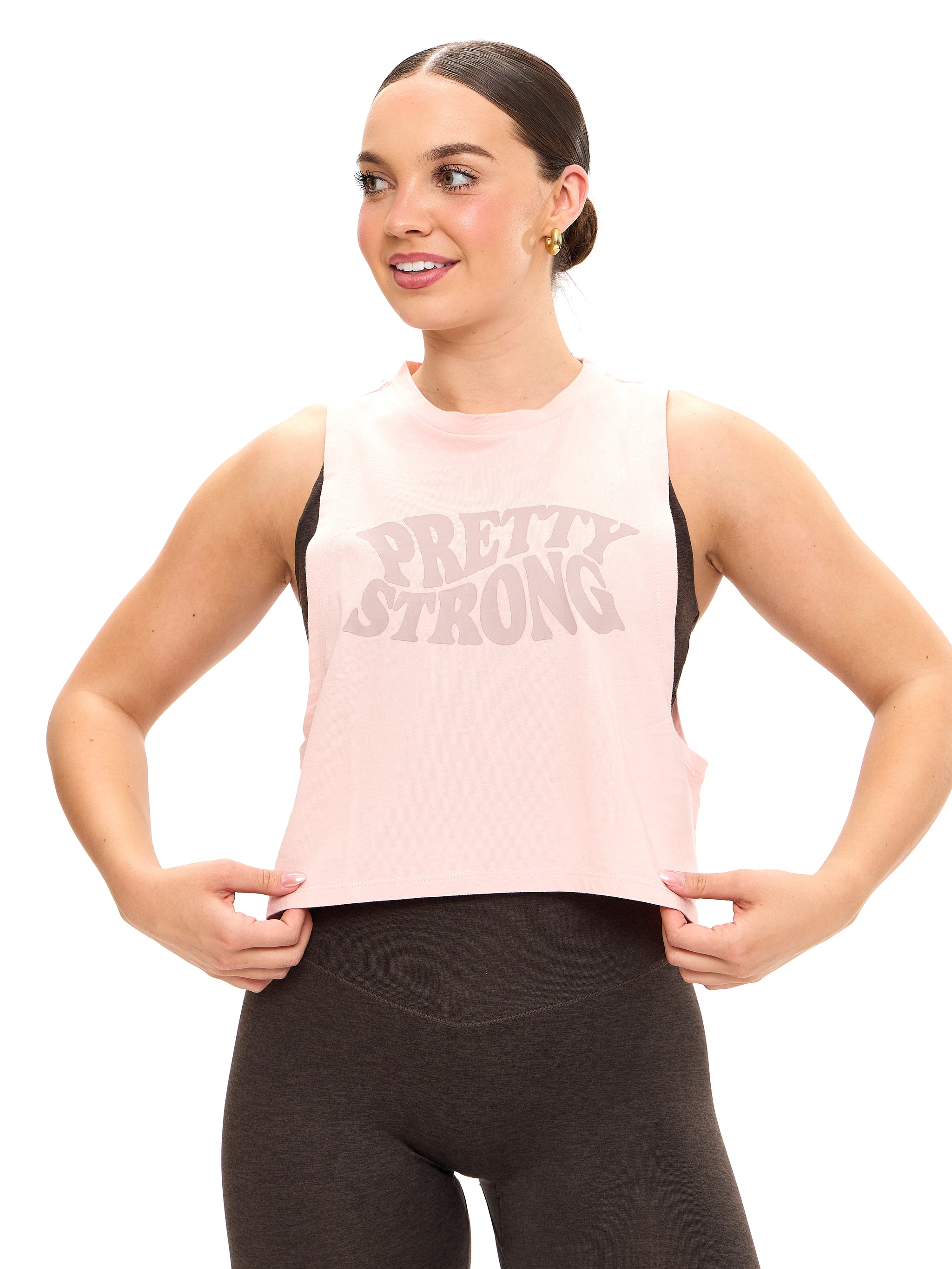 Pretty Crop Tank - Strawberry Milk