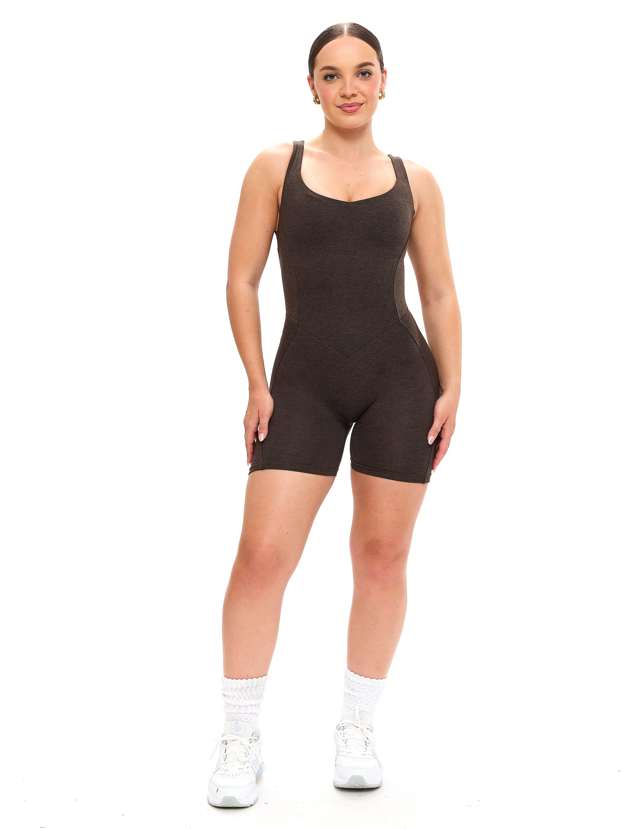 Dream Heathered Bodysuit - Cold Brew