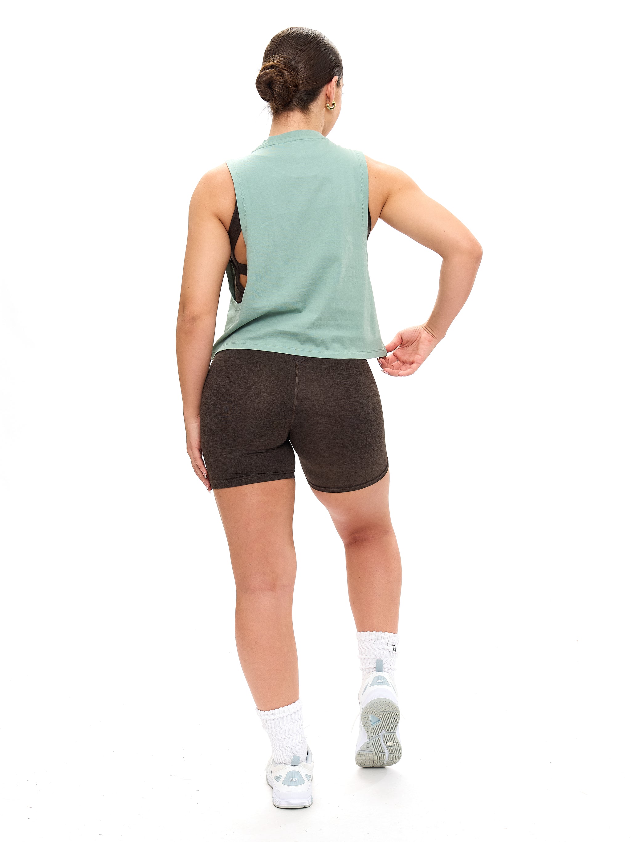 Pretty Crop Tank - Arctic Moss