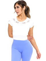 Thumbnail 8 of Vida Baby Tee - White, 8 of 8