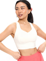 Thumbnail 1 of Twilight Dream Heather Sports Bra - Oat Milk, 1 of 8