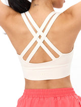 Thumbnail 6 of Twilight Dream Heather Sports Bra - Oat Milk, 6 of 8