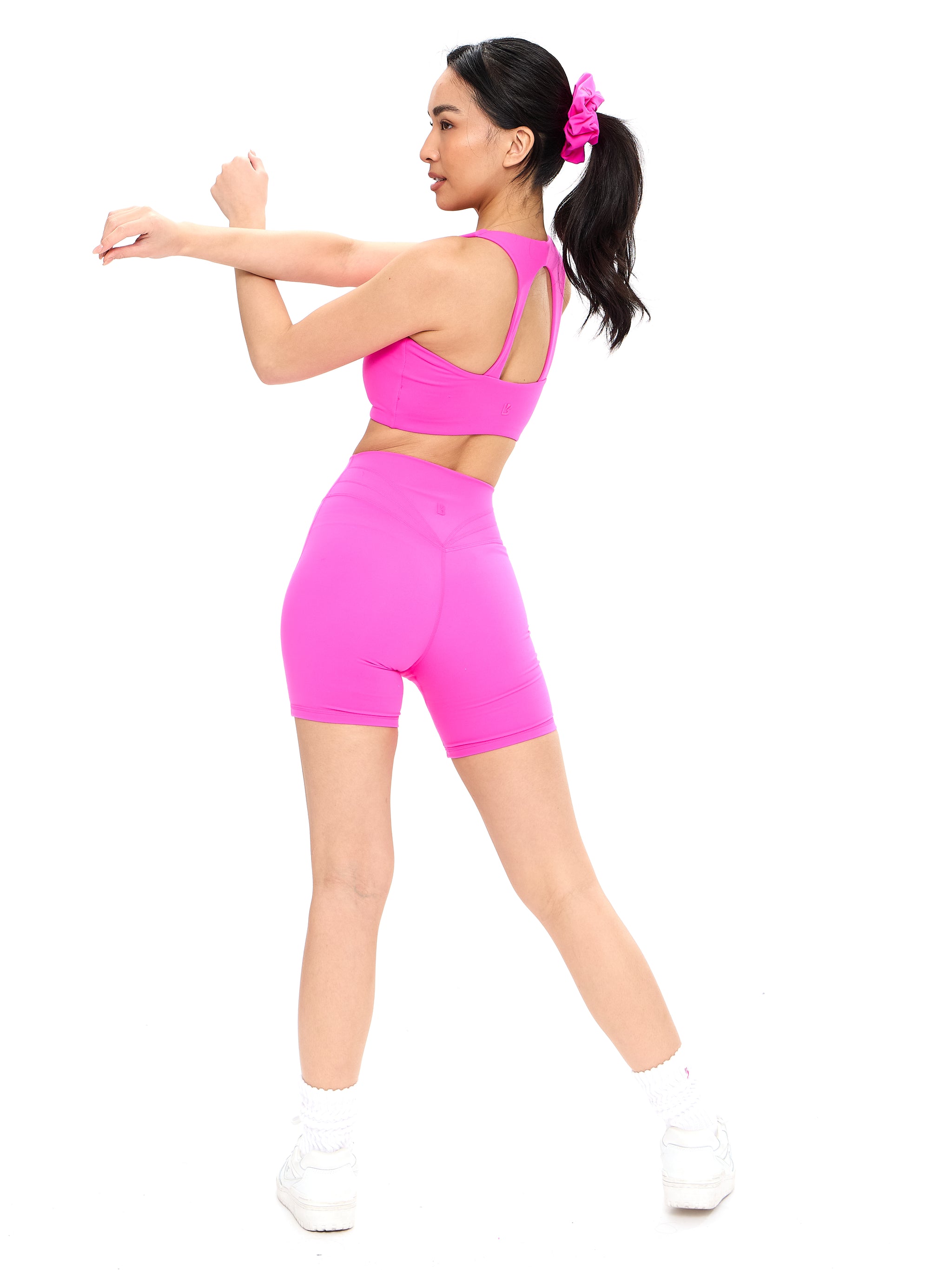 *PREORDER* Nubre Notch Sports Bra - Candy Crush Pink