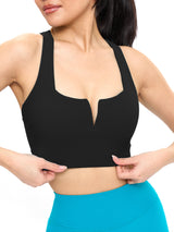 Thumbnail 1 of Nubre Notch Sports Bra - Onyx Black, 1 of 4