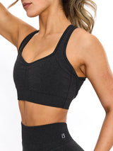 Thumbnail 4 of Vida Seamless Sports Bra - Charcoal, 4 of 7