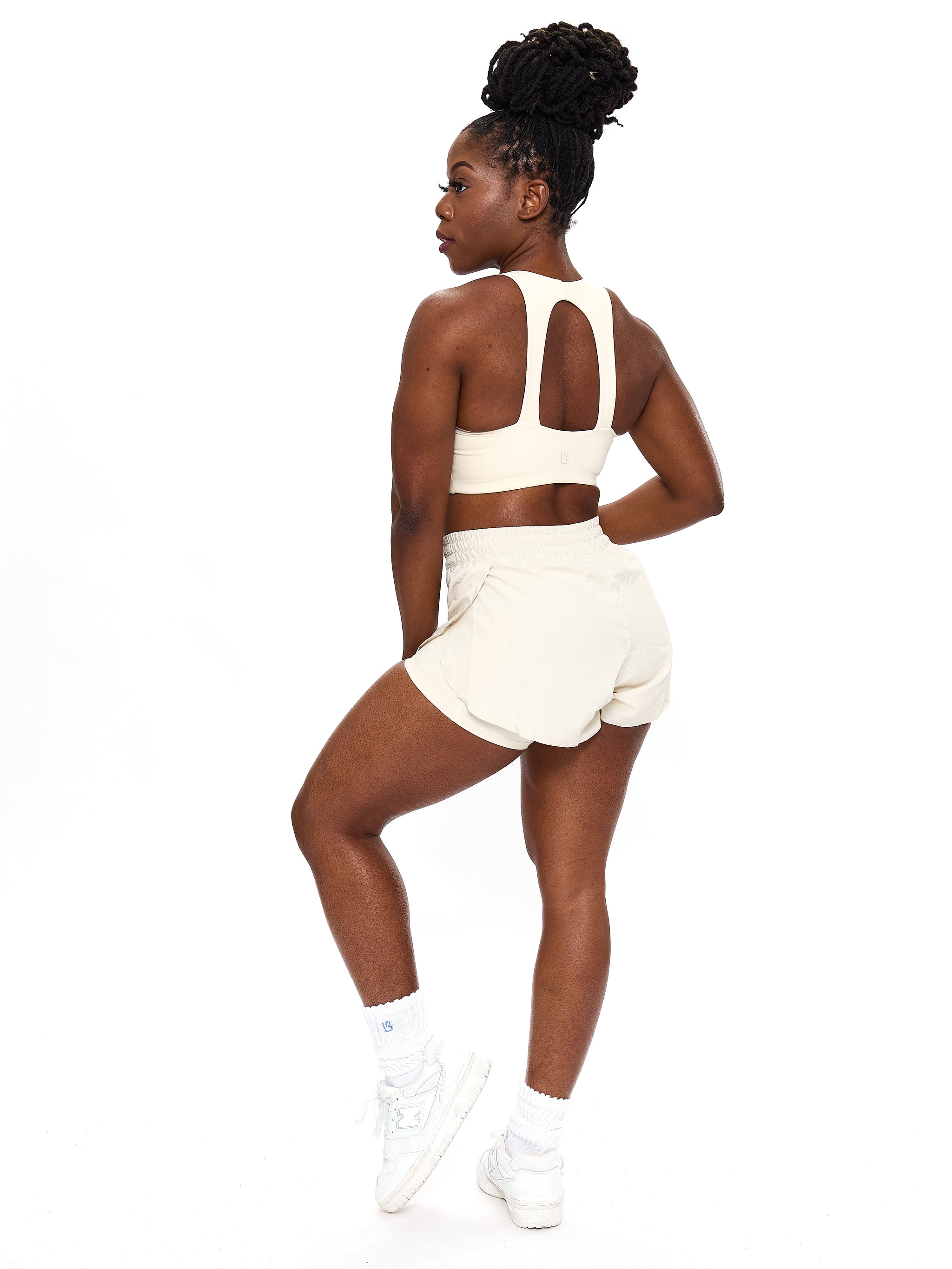 *PREORDER* Nubre Notch Sports Bra - Oat Milk