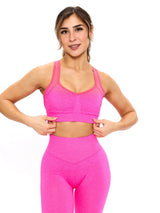 Thumbnail 1 of Vida Seamless Sports Bra - Sunrise Ombre, 1 of 7