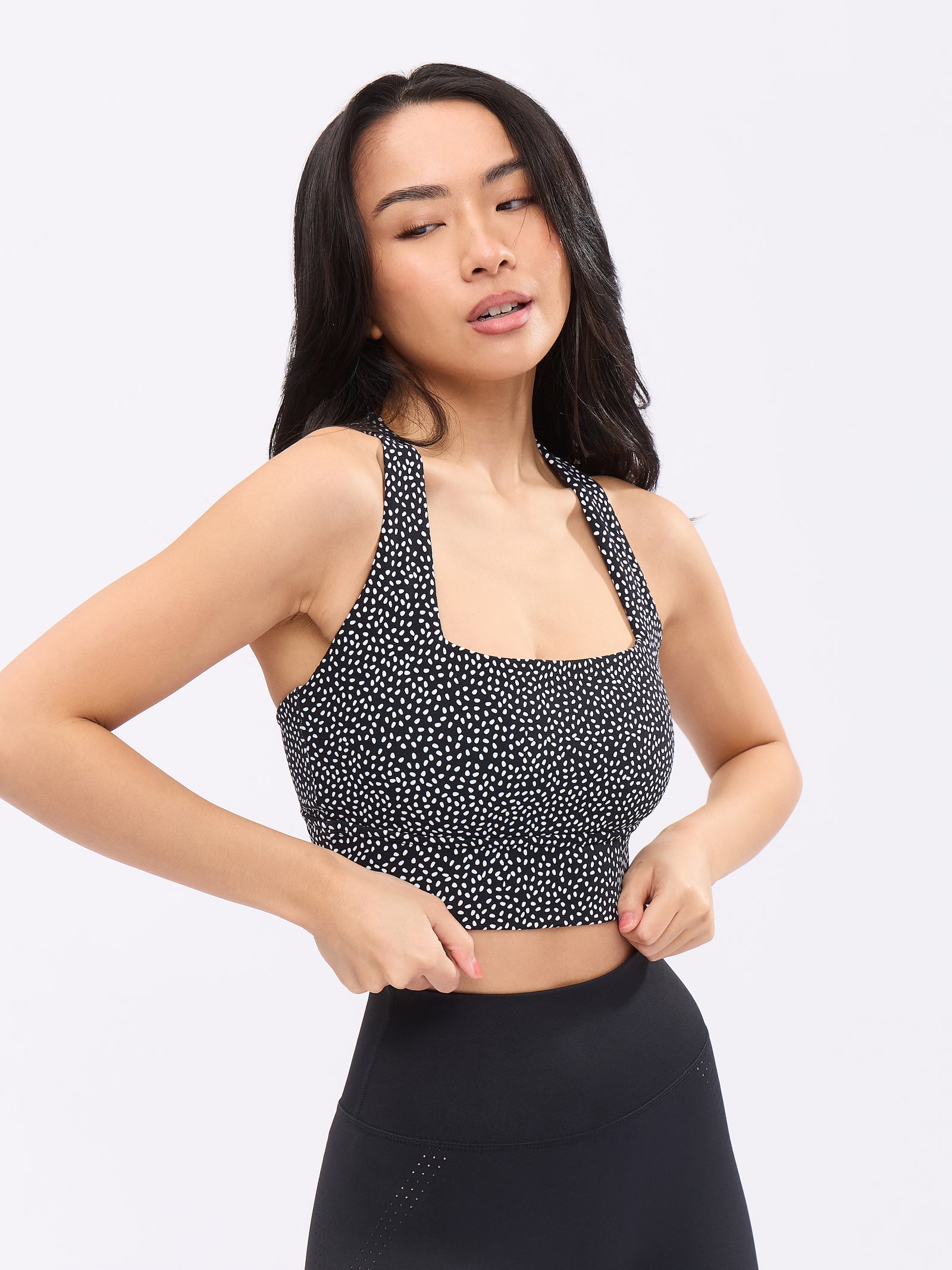 Revolution Sports Bra - Onyx Black Bossy Print