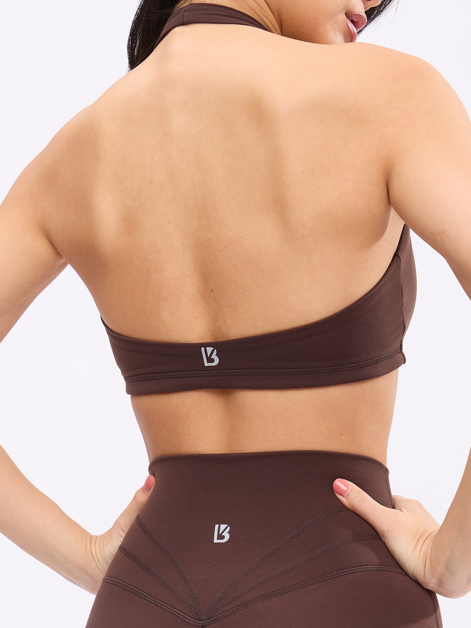 Buffbunny Women's Revolution Halter Sports Bra In Brown | Size: XXS Buffbunny Women's Revolution Halter Sports Bra In Brown | Size: XXS