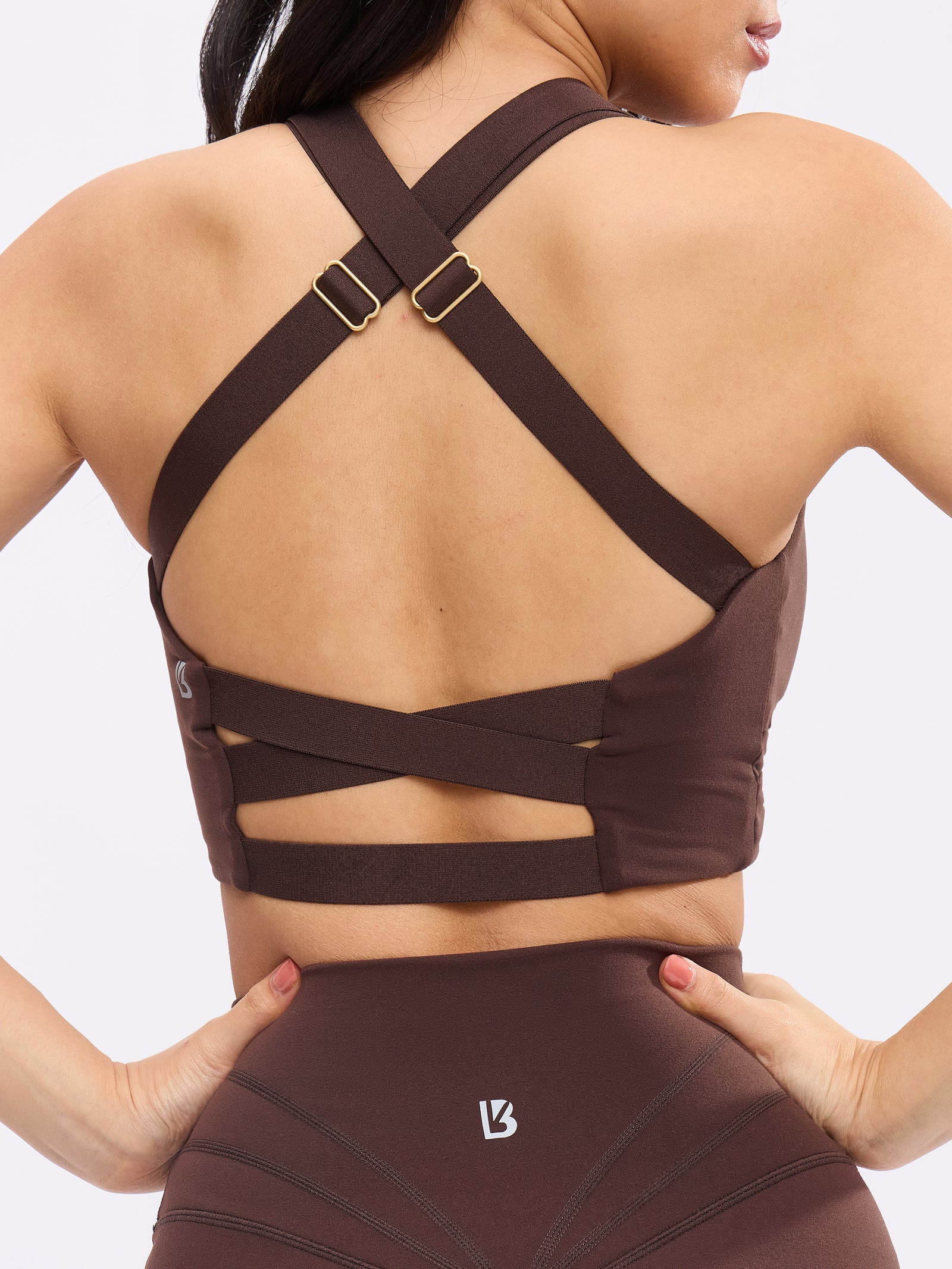 Candy Wrap Sports Bra - Journey Dark Brown