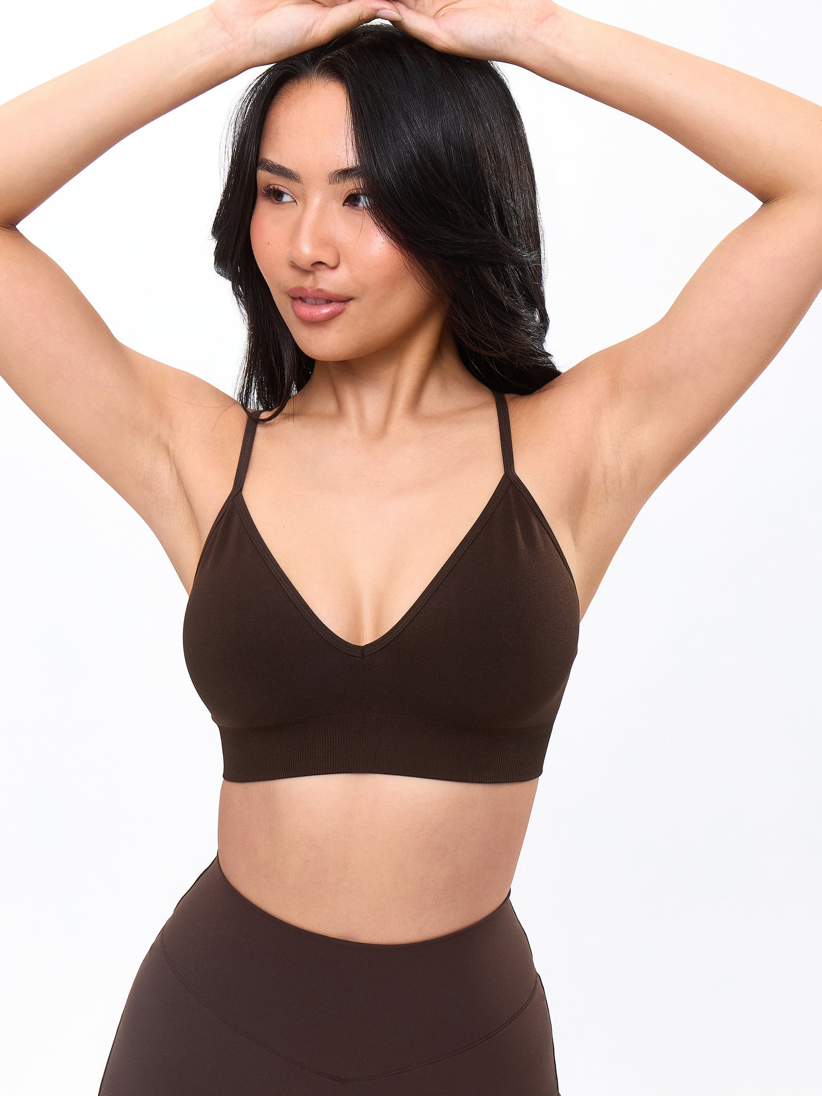 Plunge Seamless Sports Bra - Cold Brew