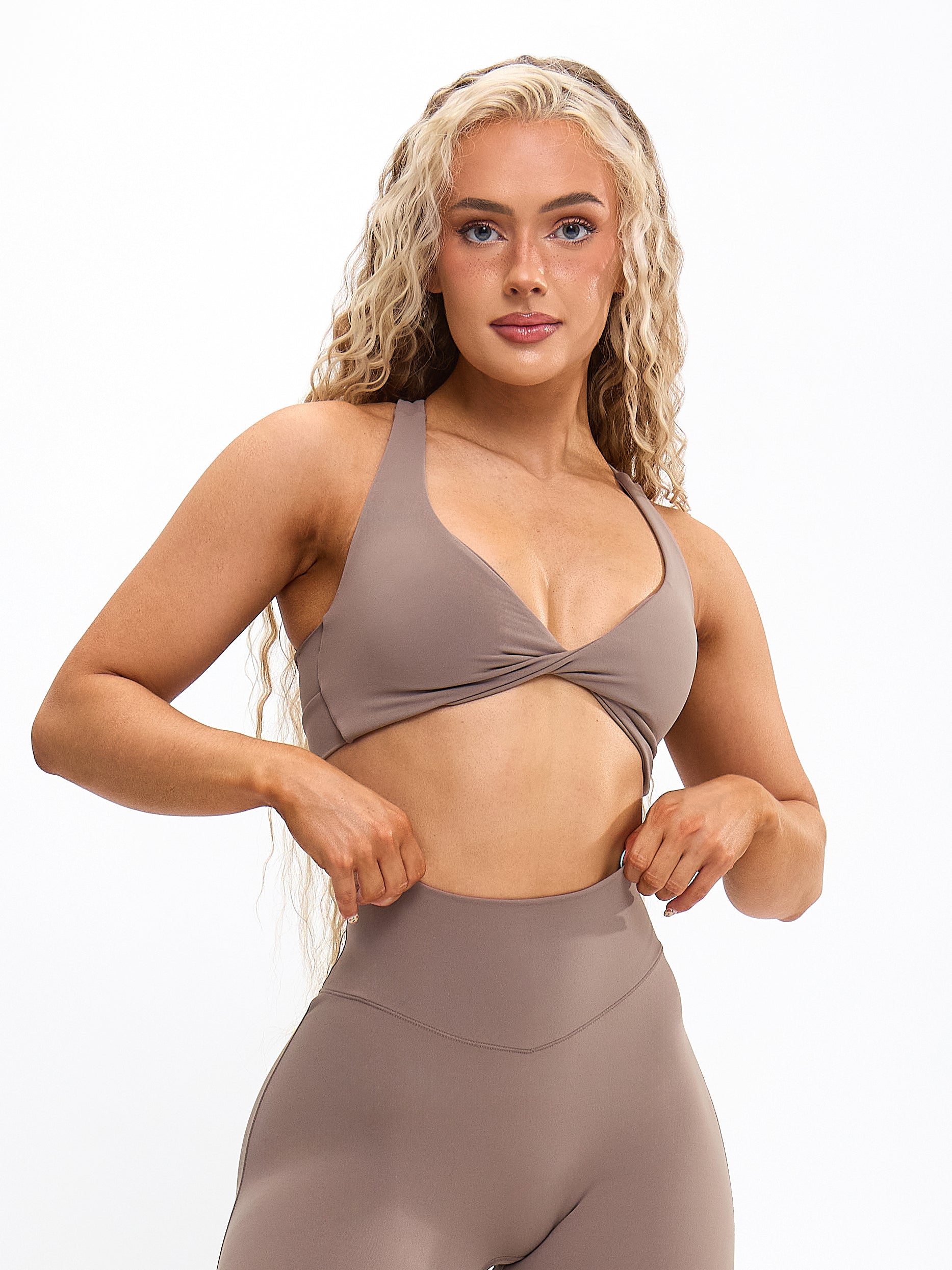 Double Twist Sports Bra - Chai Latte