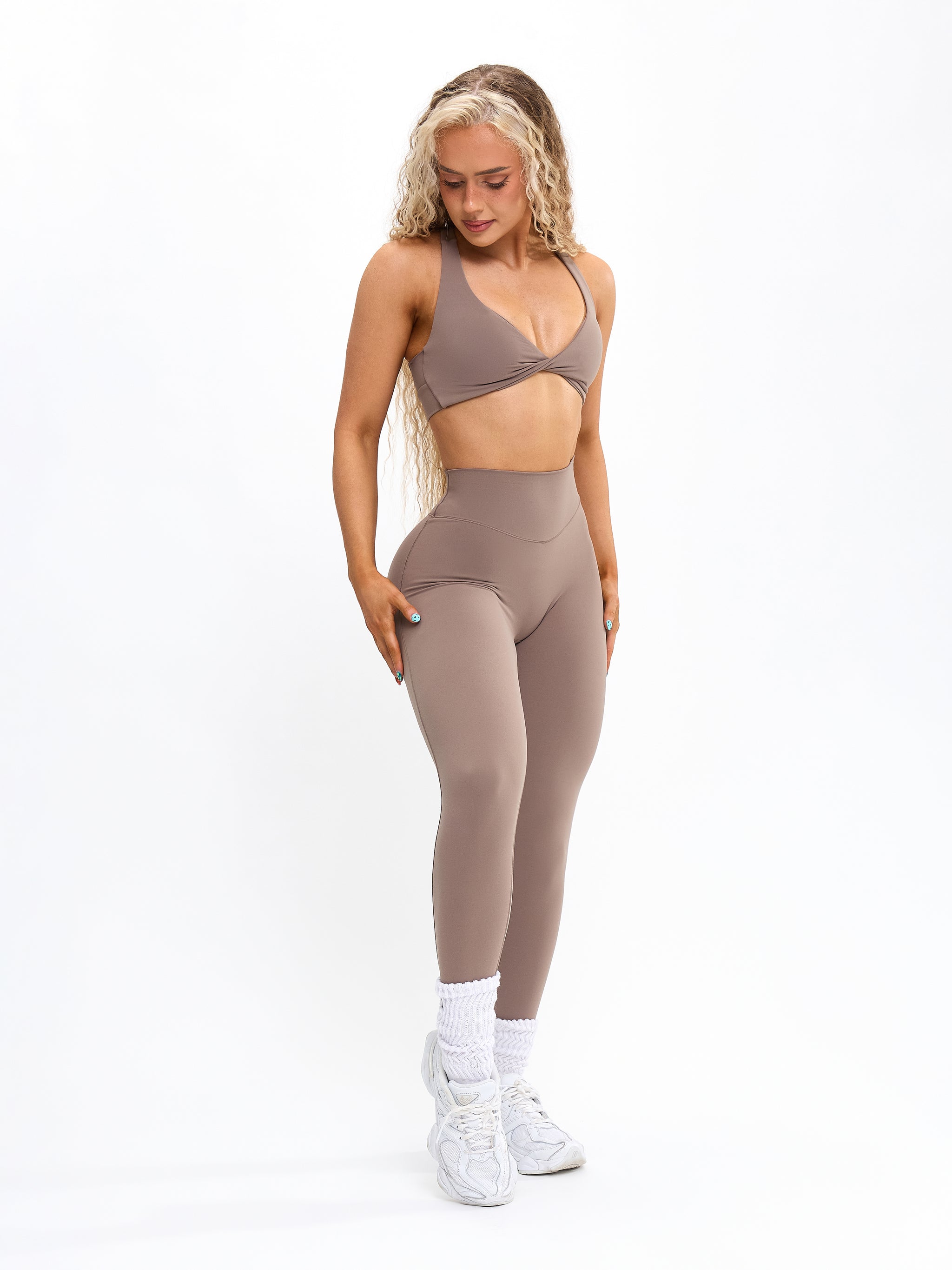 Double Twist Sports Bra - Chai Latte