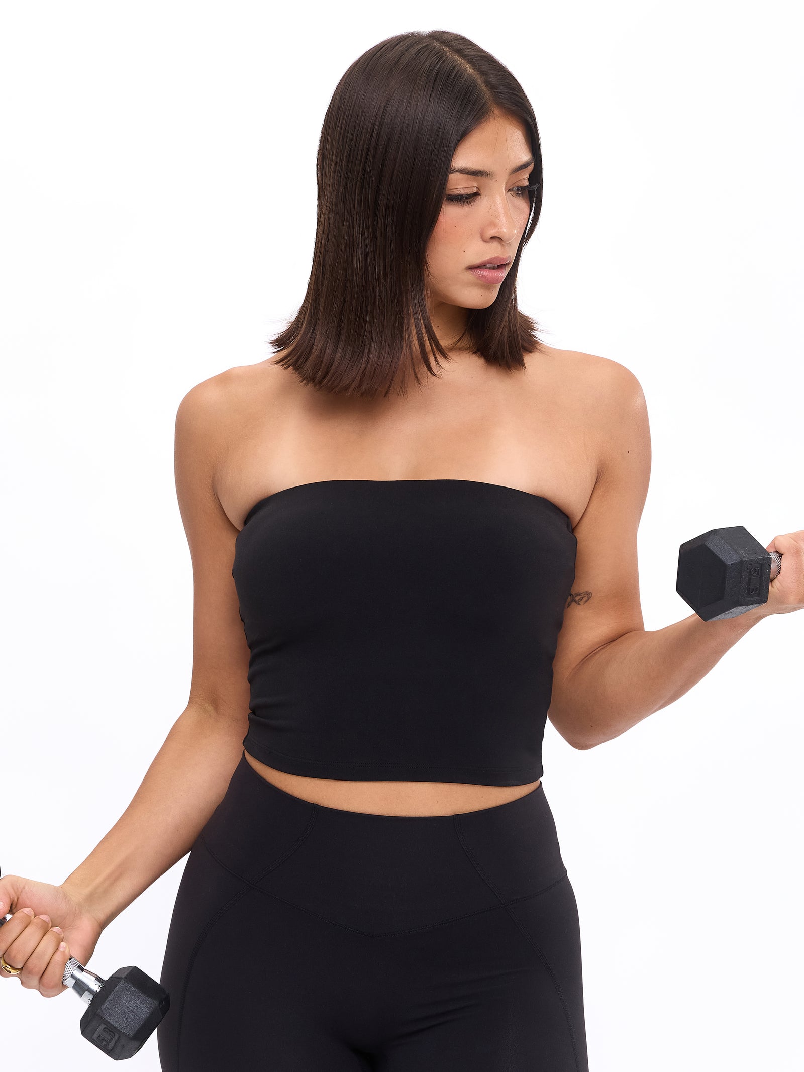 Butter Bandeau Crop - Onyx Black
