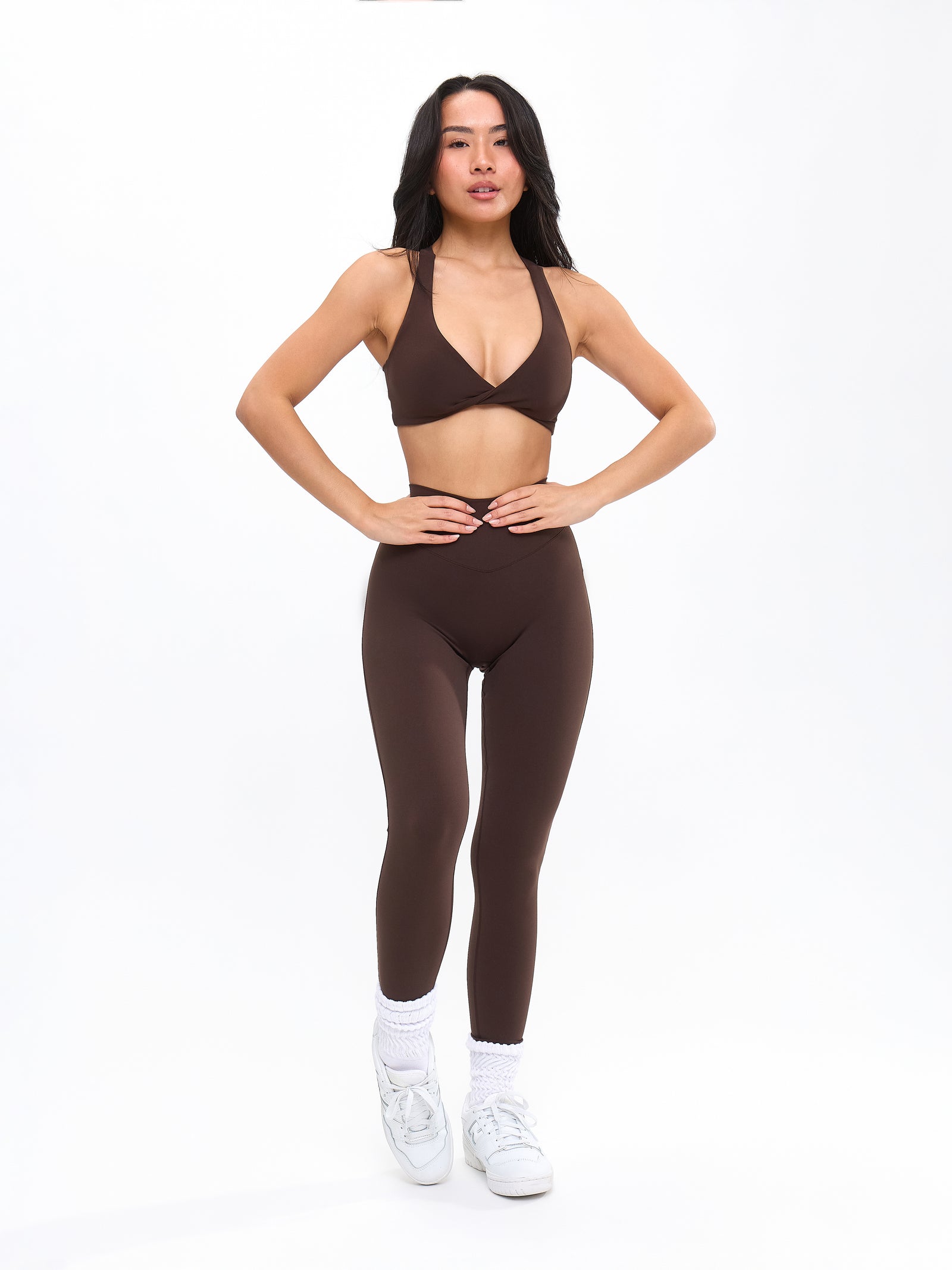 Double Twist Sports Bra - Cold Brew