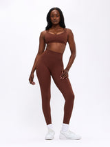 Thumbnail 2 of Limitless Laser Cut Sports Bra - Mocha, 2 of 5