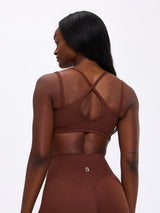 Thumbnail 5 of Limitless Laser Cut Sports Bra - Mocha, 5 of 5