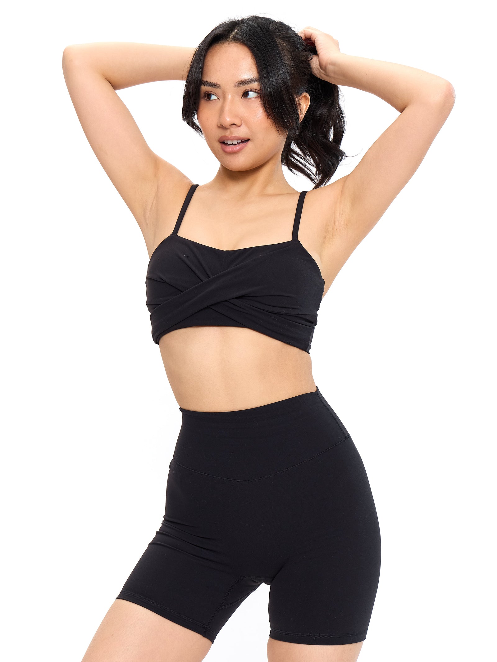 Ivy Wrap Sports Bra - Onyx Black