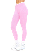 Thumbnail 5 of Dream Heather Contrast Legging - Pink Sugar, 5 of 8