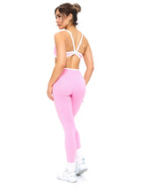 Thumbnail 6 of Dream Heather Contrast Legging - Pink Sugar, 6 of 8