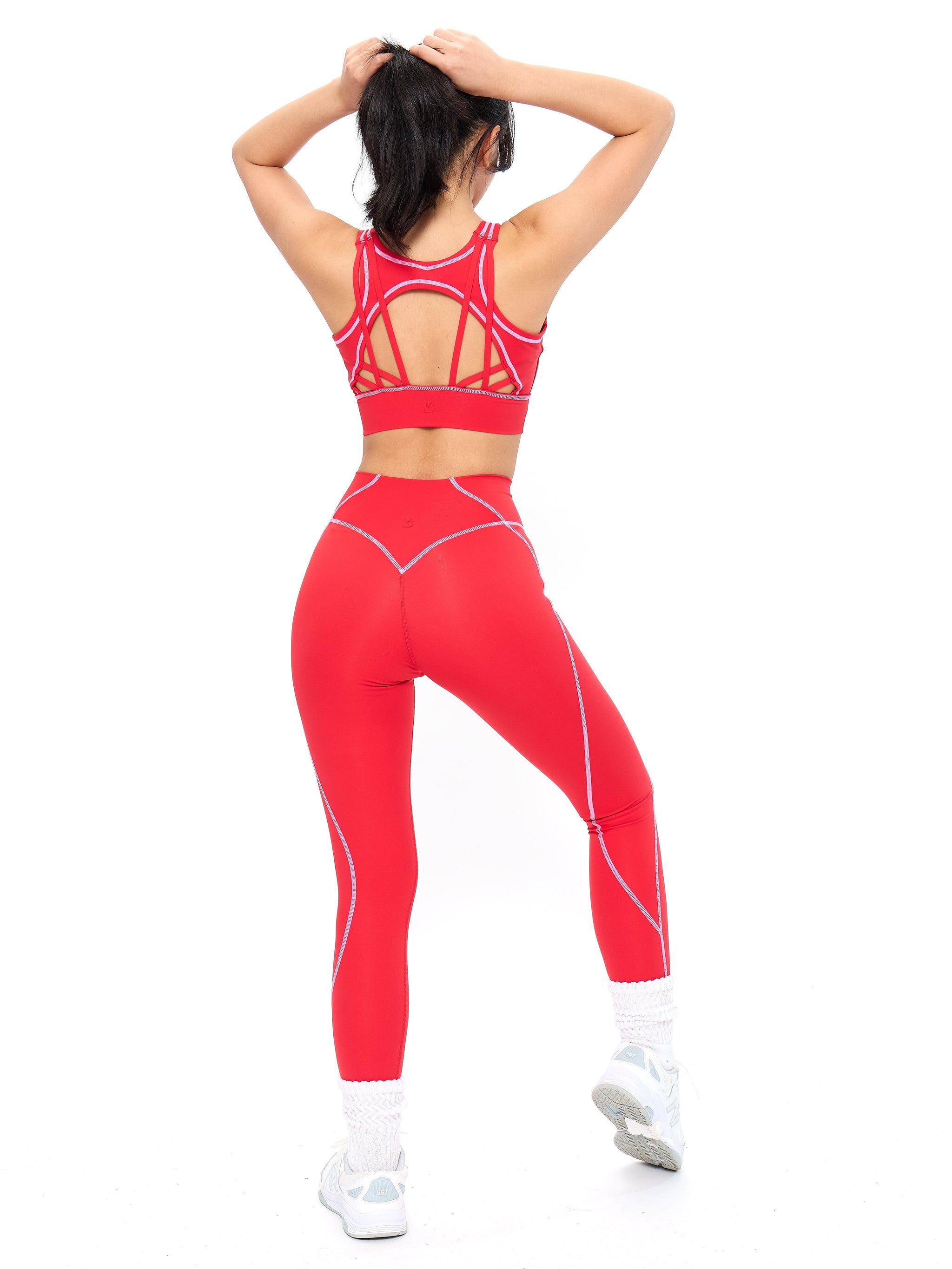 Airbrush Hourglass Sports Bra - Salsa Red