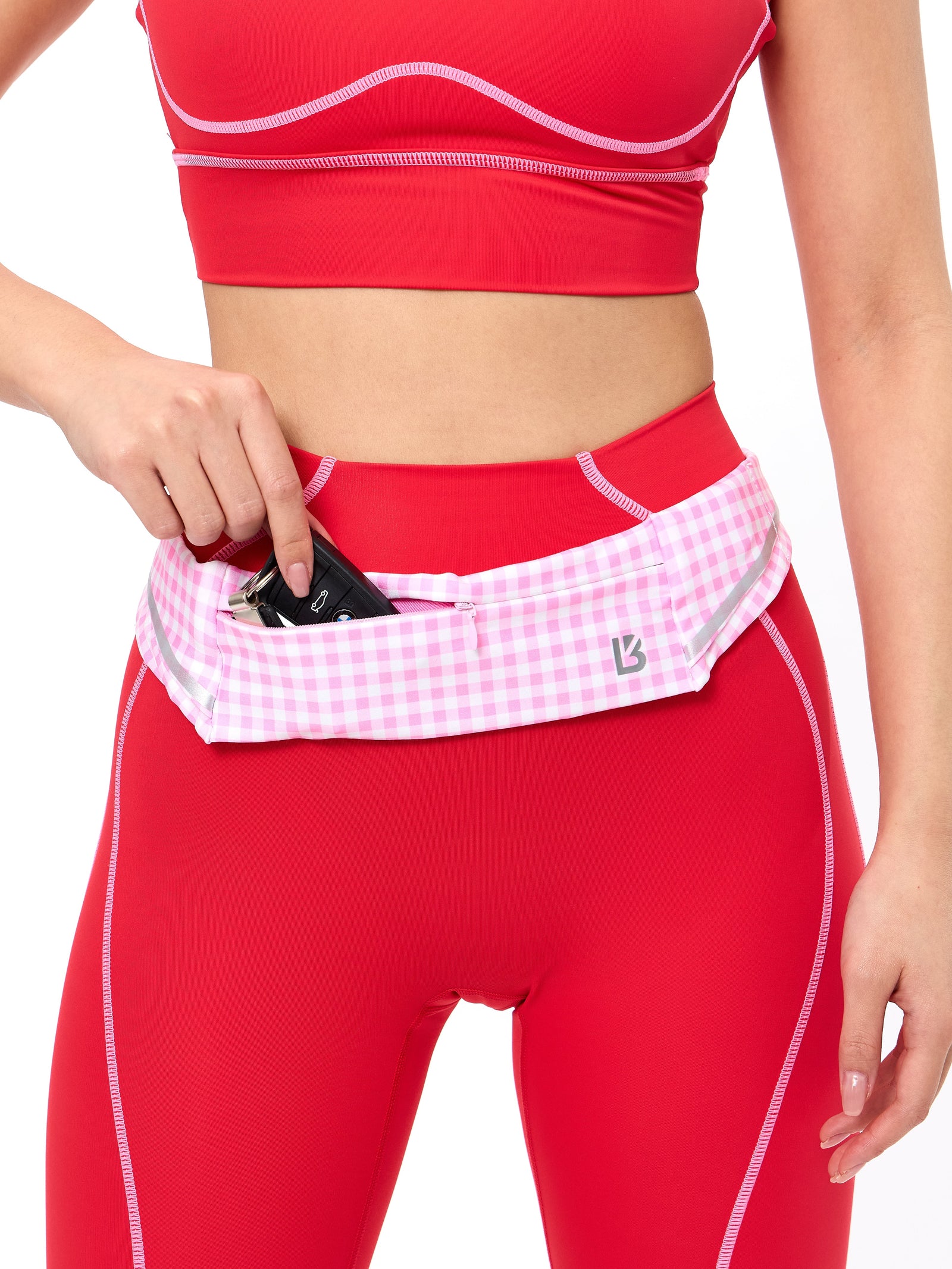 *PREORDER* Story Running Belt - Pink Gingham