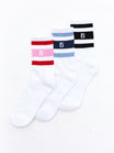 3 Pack Half Crew Stripe Sock - Story Stripe