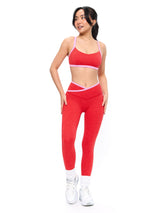 Thumbnail 5 of Dream Heather Contrast Sports Bra - Salsa Red, 5 of 5