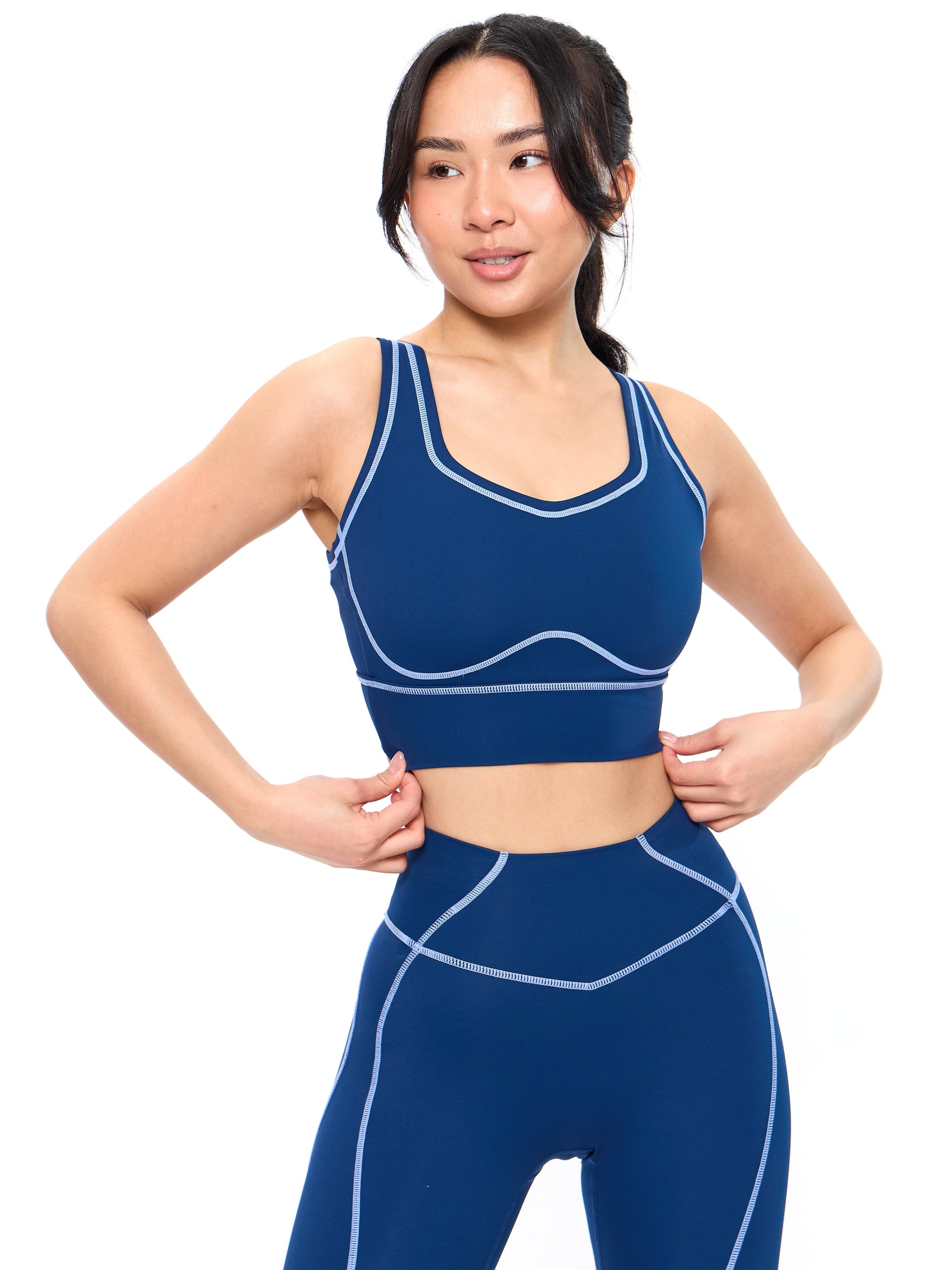 Airbrush Hourglass Sports Bra - Indigo Shadow