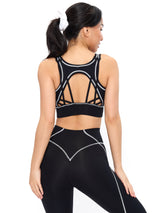 Thumbnail 6 of Airbrush Hourglass Sports Bra - Onyx Black, 6 of 6